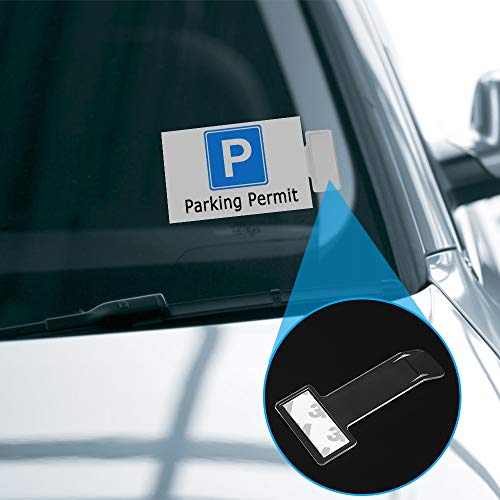 Chudian 12pcs Parabrisas Clip para Parabrisas de Coche Ticket Clip Coche, Parabrisas Titular de Boleto de Estacionamiento Transparente Autoadhesivo Tarjeta de Discapacidad para Evitar Multas