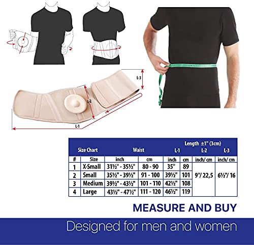 Cinturón ergonómico para hernia umbilical (nuevo modelo); faja de sujeción abdominal Medium Beige