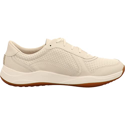 Clarks Sift Speed, Zapatillas Hombre, Blanco (White Leather White Leather), 42 EU
