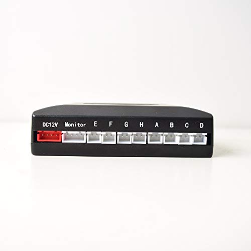 Cocar Radar Aparcamiento Sensor Sistema, Coche Aparcamiento Kit con 8 Estacionamiento Sensores + Detección de Distancia + Sonido Advertencia(Gris Color)