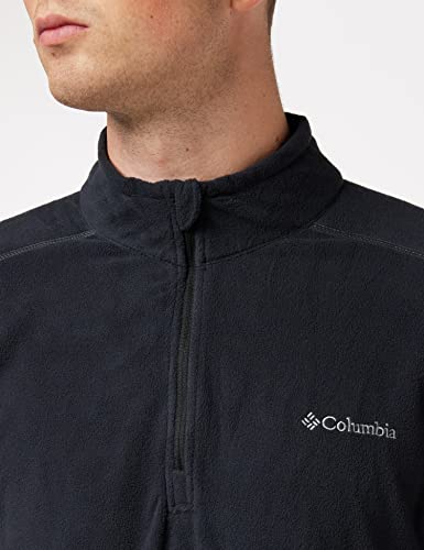 Columbia Klamath Range II Half Zip, Forro polar con media cremallera Hombre, Negro (BLACK), M