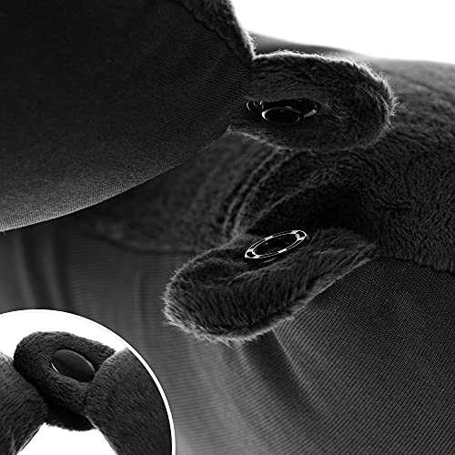 com-four® Almohada para el Cuello - Ardillas de Cuello Viajar - Cómodo cojín de Viaje - Almohada (Negro)