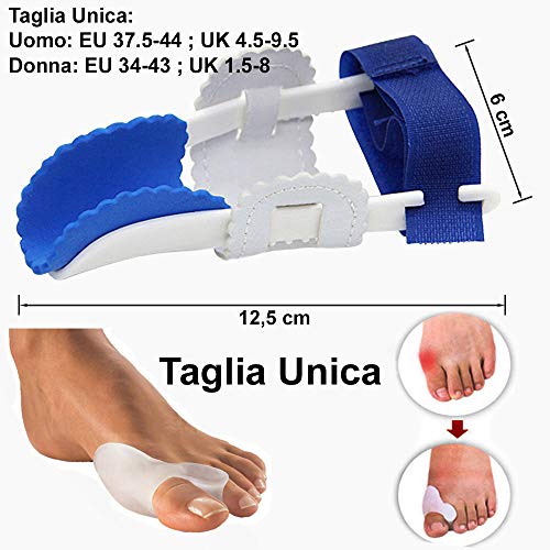 Corrector de juanetes, corrector, separador, separador, separador Bunion, corrector, banda deportiva, corrección de noche, recuerdos, Borsito, corrector, prótesis, silicona, 4 unidades