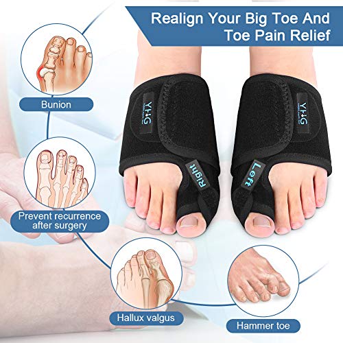 Corrector de Juanetes Nocturno, Ferula Juanetes, Ferula dedo Gordo Pie, Enderezadora del dedo Gordo, Alivio del Dolor de Hallux Valgus para Hombre y Mujer, 1 Par