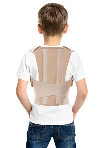 Corrector postural; soporte para espalda; para niños y adolescentes, jóvenes y adultos Medium Beige