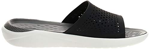 Crocs LiteRide Slide Unisex Adulta Chancla, Negro (Black), 42/43 EU