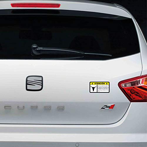 Custom Vinyl Pegatina atención Coche