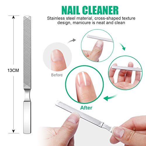Cutícula Clipper, MEOWMEE Cuticle Nippers 7PCS Profesional Cuticle Remover Kit Nail Clipper Trimmer Cutter para cutícula overgrown / Uñas encarnadas Pedicura y manicura Trimmer Corrector Fixer