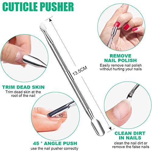 Cutícula Clipper, MEOWMEE Cuticle Nippers 7PCS Profesional Cuticle Remover Kit Nail Clipper Trimmer Cutter para cutícula overgrown / Uñas encarnadas Pedicura y manicura Trimmer Corrector Fixer