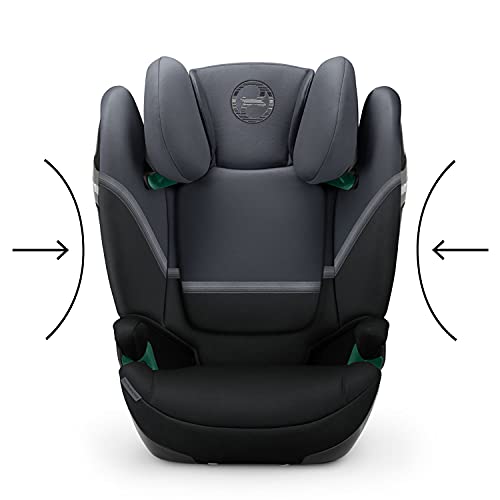 CYBEX Gold Silla de coche Solution S2 i-Fix, Para coches con y sin ISOFIX, 100 - 150 cm, De 3 a 12 años aprox. (15 - 50 kg), Negro (Granite Black)