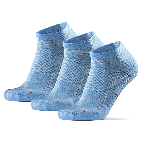 DANISH ENDURANCE Long Distance Low-Cut Running Socks for Men & Women (Azul Claro, 43-47)