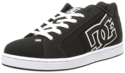 DC Net M - Zapatillas de deporte de cuero nobuck para hombre, Negro (Black/Black/White), 42.5 EU