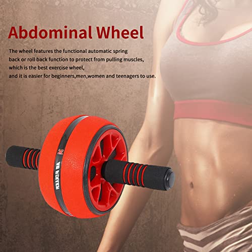 Delgeo Ruedas de Ejercicios con Agarres Ruedas de Ejercicios Abdominales Rodillo Abdominal Portátil para Hombres y Mujeres Viene con Una Almohadilla para El Cinturón y Mango Cómodo Rueda Abdominales