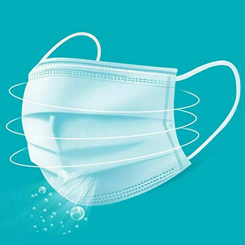 Desechable Tejido no Tejido Antibacteriana de 3 Capas 50 Piezas (Azul)