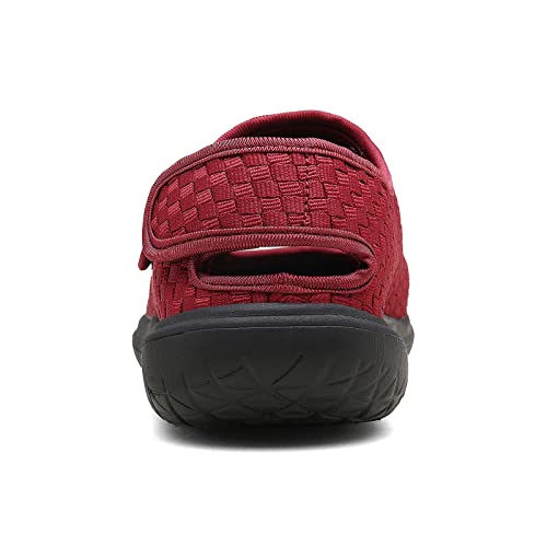 Diabéticas Sandalias Hombre Zapatillas Mujer Extra Ancha Hinchados Antibacteriano Zapatos Tamaño EU 36-45,Rojo,38 EU