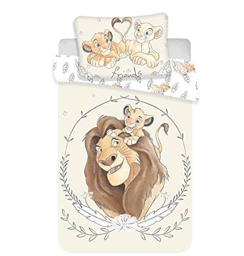 Disney Juego de ropa de cama para bebé, 100% algodón, 100 x 135 cm