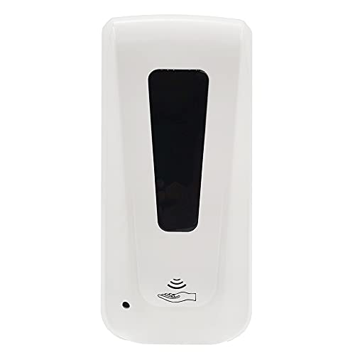 Dispensador jabón automático de Pared – 1000ml – dispensador Gel hidroalcohólico – Dispensador sin Contacto – dispensador de desinfectante Manos – dispensador jabón hogar, Oficina, Hotel – Blanco
