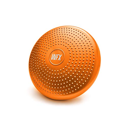 #DoYourFitness Cojin Equilibrio »Blowup« Bomba incluida/Disco de equilibro para Entrenamiento, rehabilitación, Ejercicios de Espalda/Cojin Wobble, 33 cm/Peso máximo 140 kg/Naranja