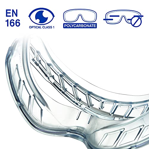 Dräger X-pect 8510 Gafas de Seguridad | Protección Ocular hermética, antivaho y Resistente a los arañazos para Trabajos de Laboratorio y químicos | 1 gafa