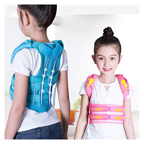 DSMYYXGS Ajustable con Hombro Padschilkids Corrector De Postura Cinturón De Apoyo De Espalda Niños Corset Ortopédico para Niños Columna Vertebral Lumbar (Color : Pink, Size : Small)