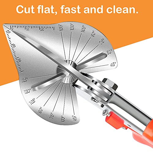 DURANTEY Cortador de Inglete Cortadora de Angulos para Madera 45-135 ° Cortador de Cizalla de Mano Tijeras Ingletadoras para Cortar Moldear Tubería de Plástico de PVC/PPR/PE Rama Alambre