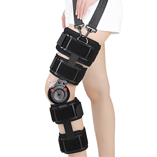 DXDUI Rodillera Bisagras Soporte Rodilla para Menisco Roto Recuperación Rodilla Postoperatorio Ajustable Estabilizador Piernas para Hombres Y Mujeres