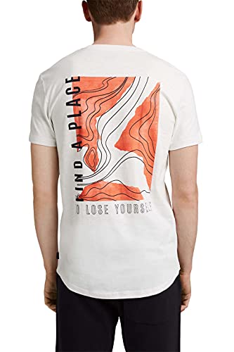 edc by Esprit 071CC2K303 Camiseta, 110/blanco Roto, L para Hombre