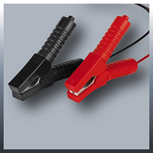 Einhell Cargador de baterías CC-BC 5(p. baterías de 16-80 Ah, 12 V tensión carga, amperímetro incorp., carcasa de chapa acero, protección contra sobrecarga/inversión polaridad, pinzas polos aisladas)
