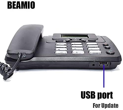 Elikliv Teléfono Inalámbrico de Escritorio con Tarjeta de gsm/SIM, Fijo-móvil de Hogar con Radio FM, Radioteléfono Montaje en Pared