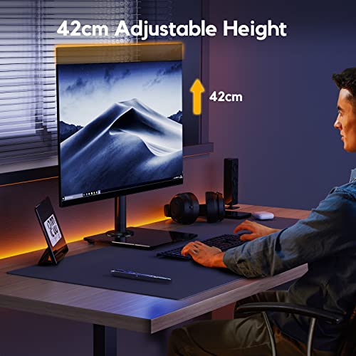 ErGear Soporte de Monitor 13"- 32" Construcción Sólida y Base Ensanchada Brazo Monitor Movimiento Completo con Inclinación ± 45 ° Giratorio ± 45 ° Rotación 360 ° VESA 75/100mm Peso Máx 10 kg