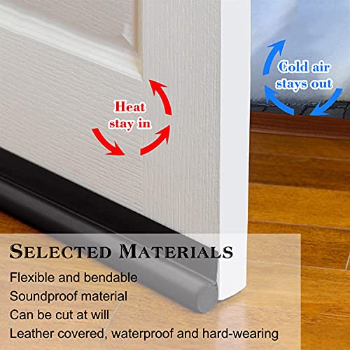 Faffooz Burlete Para Puertas Tope Aislante Para La Puerta Se utiliza en Dormitorios, Cocinas y Baños para Prevenir Eficazmente el Polvo, Los Insectos, el Viento y el Aislamiento Acústico