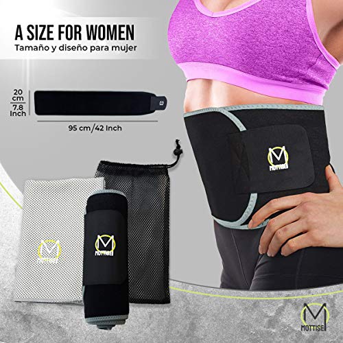 Faja Reductora Mujer, Faja Deportiva, Faja Lumbar, Faja Moldeadora Ajustable, Efecto Sauna, Faja Reductora Hombre, Faja de Neopreno. Incluye: Toalla