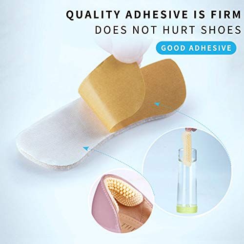 Fanwer 3 Pares Almohadilla de TalóN Espesor de 2 mm A 6 mm TalóN ProteccióN Plantillas High Heels Pads Adecuado Para Zapatos Sueltos Mejora la Comodidad de Tus Zapatos(Beige)