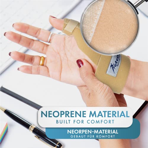 Férula de Neopreno para el Pulgar Actesso - Sujeción del Pulgar para Dolores y Lesiones, tenosinovitis de De Quervain, tendinitis y esguinces. Disponible para Mano Izquierda o Derecha. (Derecha)