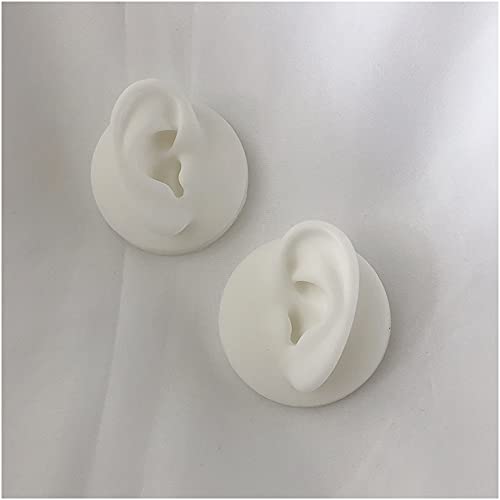 FHUILI Modelo de Oreja Artificial de Silicona Suave - Simulación Pieza del Cuerpo Humano Modelo de Oreja de Silicona - Modelo de Oreja de Silicona Suave - para acupuntura, escogida de oído,1pair