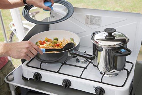 FireFriend KO-6383 Cocina de Gas, 3 quemadores, Metal, Blanco