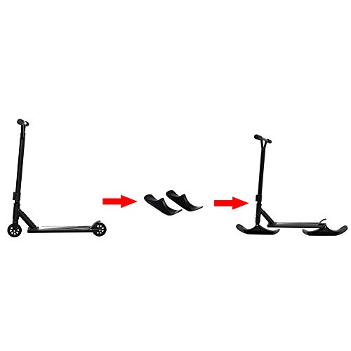 FralnFit Trineo de esquí para scooter de nieve, nieve, 2 en 1, deportes de invierno, accesorios para trineos al aire libre, accesorios deportivos negro