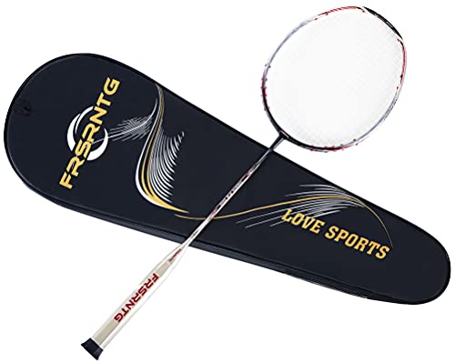 FRSRNTG Raqueta de bádminton fibra de carbono ligera adultos profesional oro FR100