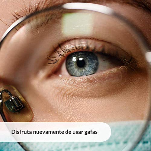 Gamuza Microfibra Antivaho Premium para Gafas y Todo Tipo de Lentes | Paño Anti-Vaho de Limpieza en Seco | No se necesitan Líquidos Adicionales