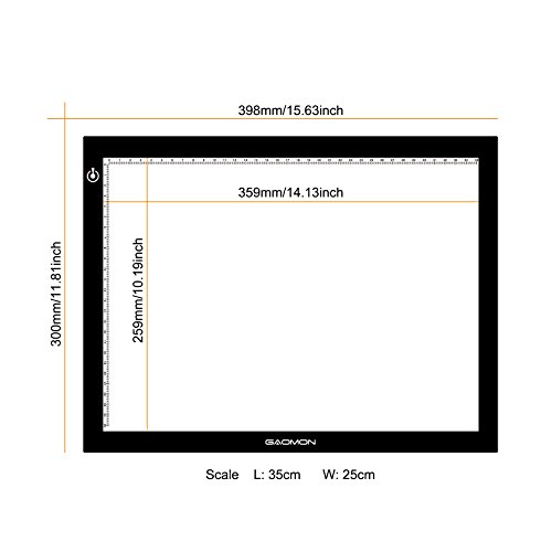 GAOMON GB4 Mesa de luz B4 Tamaño 5MM ultrafino Arte Tablero para Dibujar y Copiar (EU-GB4)