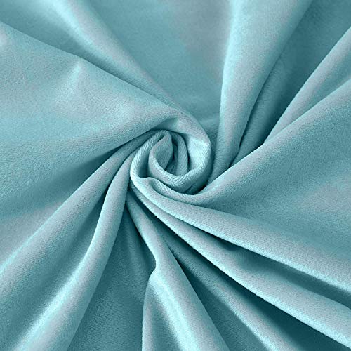 GaoTuo Terciopelo Suave Fundas de Almohada Decorativas de Terciopelo para el hogar, sofá Cama con Bola de Color sólido, Sala de Estar, Dormitorio, Estudio (Azul)