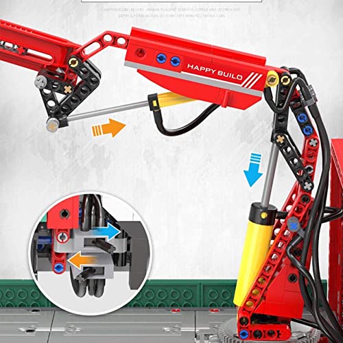 GAOZH Technic Crane Truck Construction Set, 1477 Piezas 2.4G / App Control Remoto Crane Truck Building Blocks, Compatible con Lego Dynamic, 70 * 38 * 13