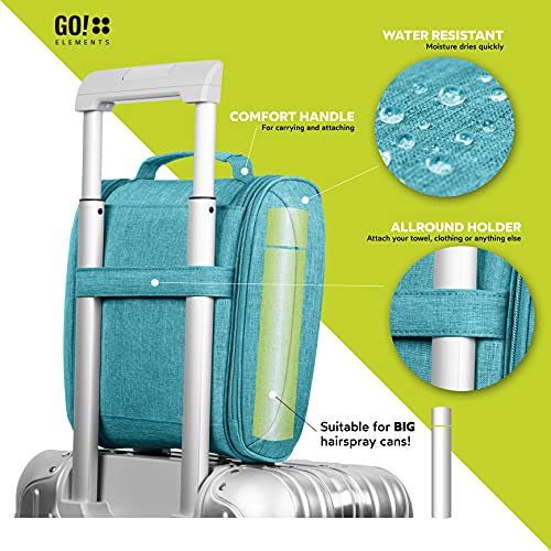 GO!elements® Bolsa de Aseo para Colgar Hombres y Mujeres | Neceser cosmético Hombre Grande Mujer para Maletas y Equipaje de Mano | Neceser de Viaje, Color:Rosa