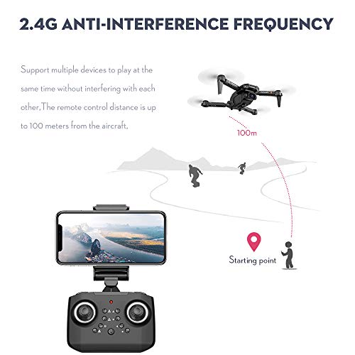 Goolsky Drone RC con cámara 4K Drone Cámara dual Track Vuelo Sensor de gravedad Gesto Foto Video Altitud Modo sin cabeza RC Quadcopter para adultos Niño