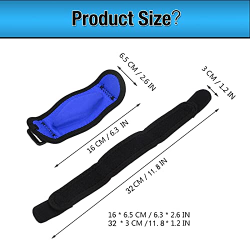 Goosom Codera para tenis, codos, tendinitis, protector de fitness, EVA, para epicondilitis tendinitis, longitud ajustable, E36, negro, 2 unidades