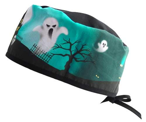 Gorro médico, quirófano, enfermero, dentista, veterinario, Fantasmas Casa, Pelo Corto.