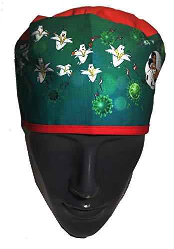 Gorro médico, quirófano, enfermero, dentista, veterinario, Vida virus, pelo corto.