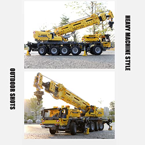 GXQGSD 2.4G/App Control Remoto grúa camión y 8 Motores, Juguete de Construcción de la Serie Ingeniería para Niños,Ingenious Machines Kit de Construcción de Juguete,2590+ compatibles con Lego Technic
