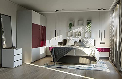 Habitdesign Cajonera, Cómoda con Tres cajones, Acabado en Blanco Mate, Dimensiones: 60 cm (Ancho) x 57 cm (Alto) x 44 cm (Fondo)