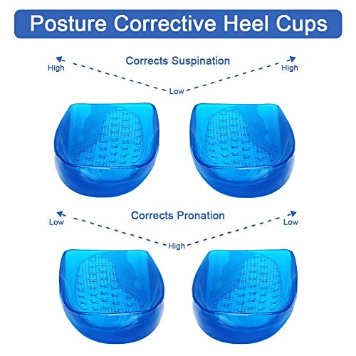 Haofy Taloneras Silicona, Talonera de Gel Plantilla Ortopédica de Silicona, Suave Almohadillas de Gel para Talón para Aliviar el Dolor de la Fascitis Plantar, Plantilla de Talón de Zapato